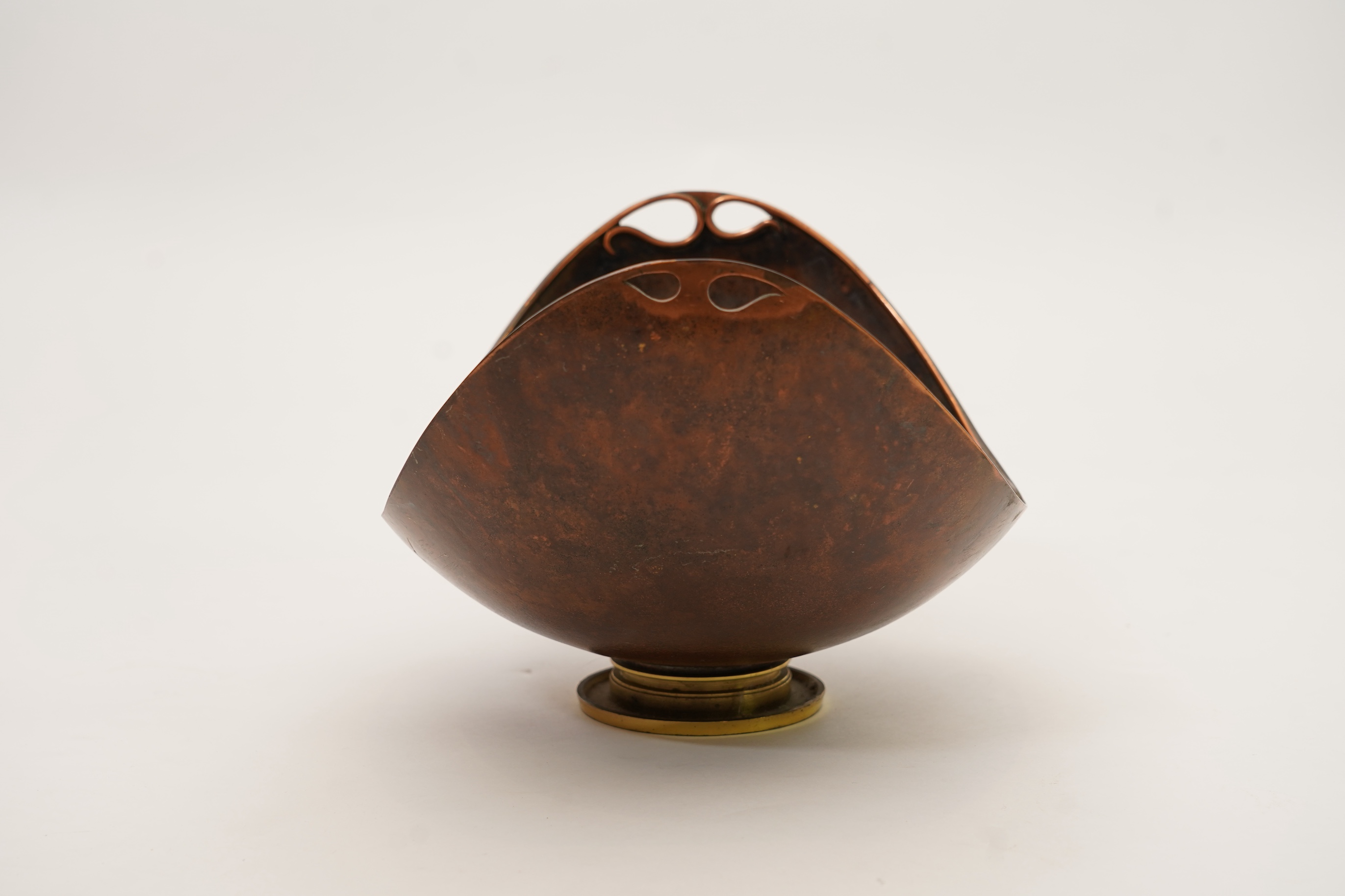Sam Fanaroff BEM, 1926-2019, A patinated copper boat-shaped dish